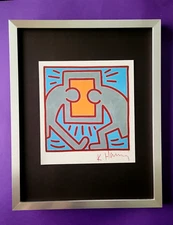 Keith Haring | Vintage Print Signed | Mounted & Framed in Silver Buy it Now ! TS