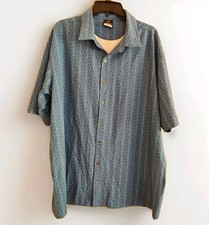 Nike Dri Fit All Over Print Golf Polo Men's Blue Polyester Blend XL