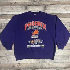 Phoenix Suns Sweatshirt Size Large Purple Vintage 90s Swingster NBA basketball