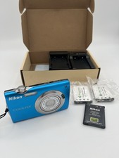 Nikon COOLPIX S3000 12.0MP Digital Camera Blue Lens Error W/ 3 Batteries  Chg