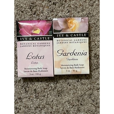 Ivy & Castle GARDENIA / LOTUS Botanical Gardens Moisturizing Bath Soap