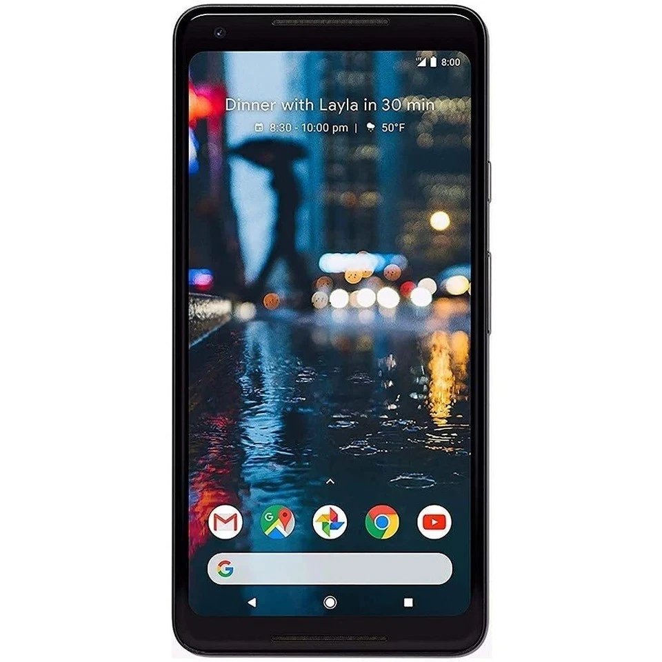 Teléfono Celular Google Pixel 2 XL Solo Negro 64 GB Verizon Bloqueado 4G LTE Teléfono Inteligente Foto 2 de 4