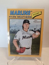 Ryan Weathers 2026 Topps Heritage #307 Dark Yellow Border Parallel - Marlins -5d