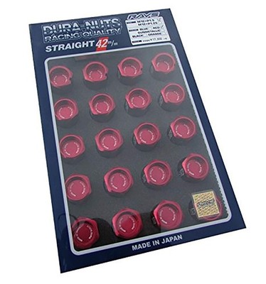 RAYS 74020001003RD Duralumin Lock Nut Set L42 M12x1.5 Straight Red 19HEX New