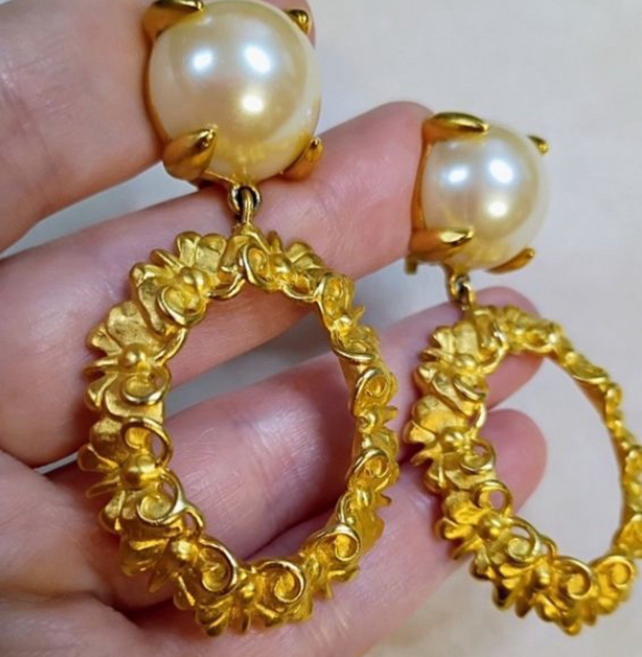RARE Givenchy Vintage Butterfly Dangle Clip-on Earrings image 4