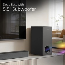 PHILIPS TAB4301/94 Bluetooth Soundbar, 5.5 Inch Subwoofer , 100 W , 2.1 CHANNEL