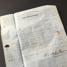 Brief Versand Rechnung 1861 Jenatsch Bayern & Chur