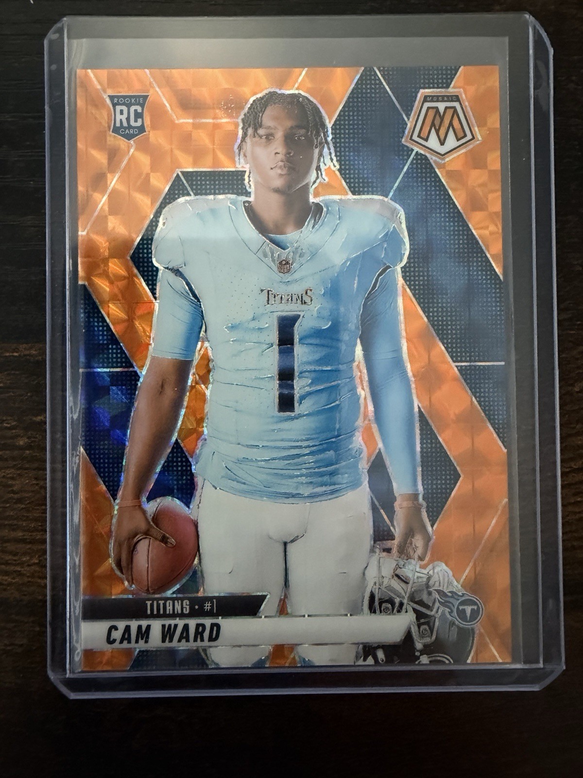 2025 Panini Mosaic Cam Ward #272 (RC) Variation Orange Mosaic Prizm /199