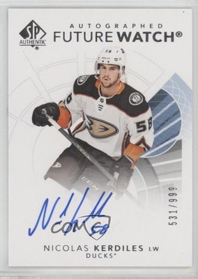 2017-18 SP Authentic Auto Future Watch 531/999 Nicolas Kerdiles #177 Auto av1