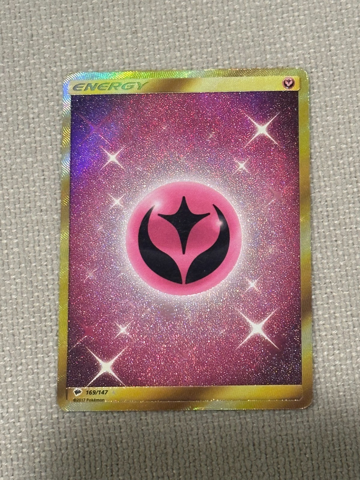 Pokemon TCG - Fairy Energy 169/147 Burning Shadows - Secret Rare Holo English