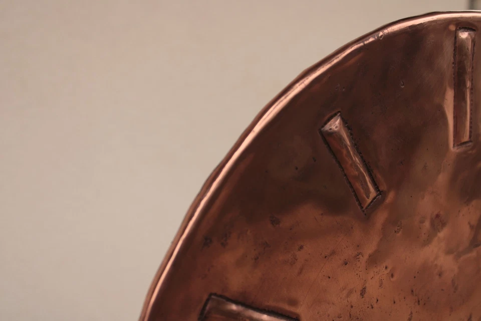Handmade Copper Wall Clock – Rustic Modern Round Design – 40/60 cm – Unique Piec - Image 3 of 4