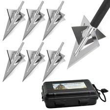 Broadheads Hunting Arrowheads 100-191grain Fixed Blade Screw-in Arrow Tips fo...