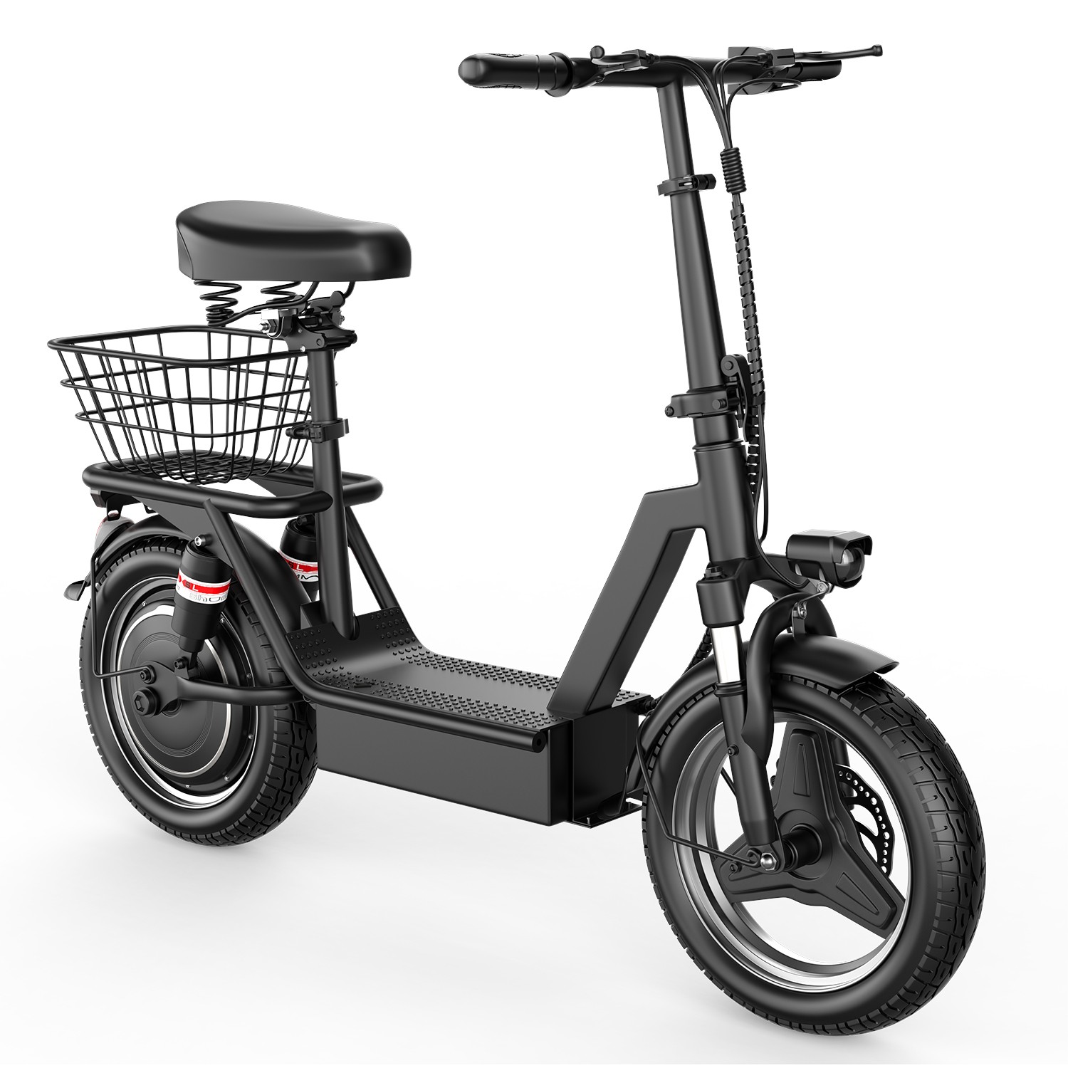 Foldable Electric Bike 48V 15Ah for Adults 25 MPH 45 Miles 14" Portable E bike