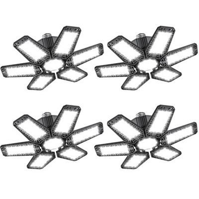 4 Pack Garage Light - 180W 18000 LM 6500K Deformable Garage Lights Ceiling LED