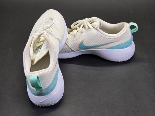 Nike Roshe G Ladies Spikeless Golf Shoe, White/Turquoise, Size 10 - Picture 14 of 17