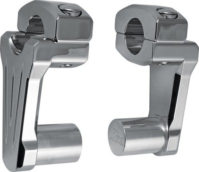 Rox 2'' Rise Pivoting Risers for 1'' Handlebars Chrome
