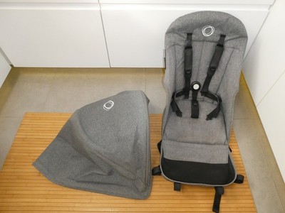 Bugaboo Cameleon 3-SITZER STOFFBEZUG mit Gurt & Kapuze grau