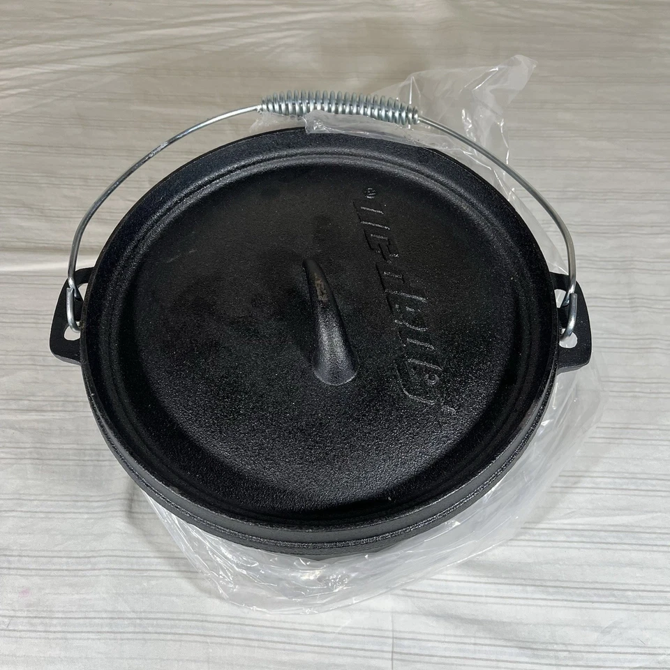 Snap On Cast Iron Dutch Oven Pot Pan w/ Lid Cooking Kitchen Camping NEW ^ - Image 2 of 4