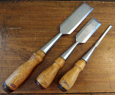 Vtg 1940-50s Craftsman Wood Handle BP Chisels...