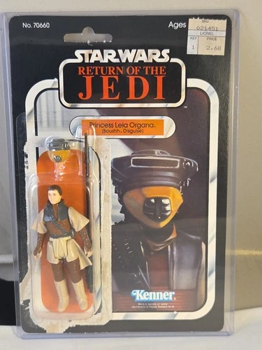1983 Vintage Kenner Star Wars ROTJ Leia Bounty Hunter Boushh complete w/ Card RD