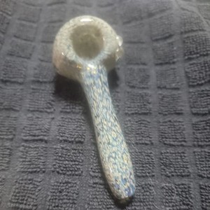 4” Yellow Green Matalic Shimmer Glass Tobacco Smoking Pipe NEW