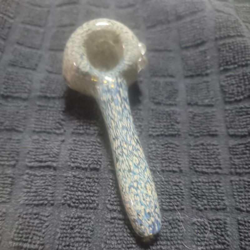 4” Yellow Green Matalic Shimmer Glass Tobacco Smoking Pipe NEW