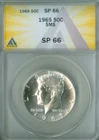 1965 SPECIAL MINT SET KENNEDY HALF DOLLAR ANACS SP66 (2126597)