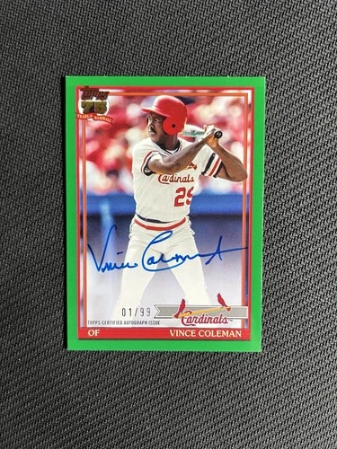 2026 Topps Series 1 Vince Coleman 1991 Topps Baseball Autographs (RAW)