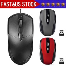 USB 2.0 Optical Wired Scroll Wheel Mouse PC Laptop Notebook Desktop Black Mice