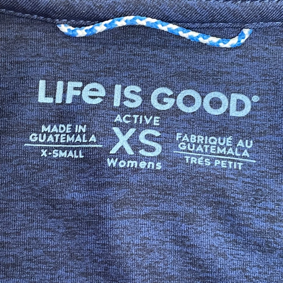 Life is Good Womens Active T Shirt XS Do What You Love Blue Top - Image 2 of 4