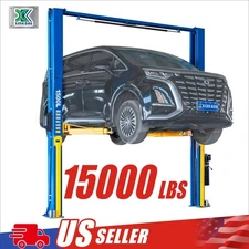 XK 1500L Two Post Car Lift 15000lb Auto Truck Hoist 220V Clear Floor 2 Post Lift
