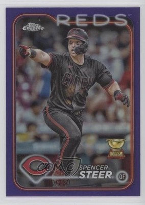 2024 Topps Chrome Purple Refractor /250 Spencer Steer #104 1bi0