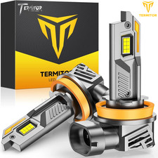 TERMITOR 2X H11/H8/H9H16 LED Headlight 50000LM Bright 6500K Hi/Low/Fog Beam Bulb