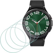 4 Pack Tempered Glass Screen Protector for Samsung Galaxy Watch 6 Classic 47mm