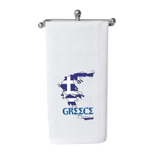 Greece Themed Kitchen Towel Surprise Trip Gift Office Housewarming Decor