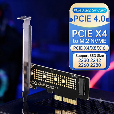 M.2 NVME to PCIe X4 Adapter M.2 SSD NVMe Expansion Card PCIe 4.0/3.0