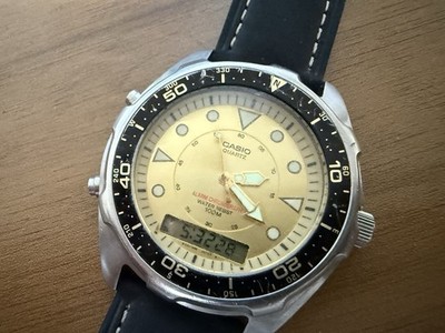 Casio AMW-320D Arnie Analog Digital Diver Watch Module 1374 Runs Japan