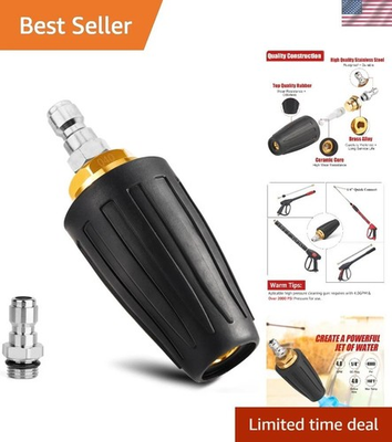 #ad High Efficiency Brass Turbo Nozzle for Pressure Washer 2PCS Quick Connect $22.99