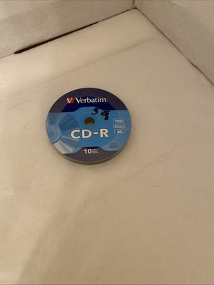 Verbatim CD-R Recordable 700MB -52X -80 Min with Branded Surface 10 Pack