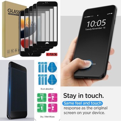 [4-Pack] For iPhone 6 6s 7 8 Plus Tempered Glass Film Screen Protector Film 9H