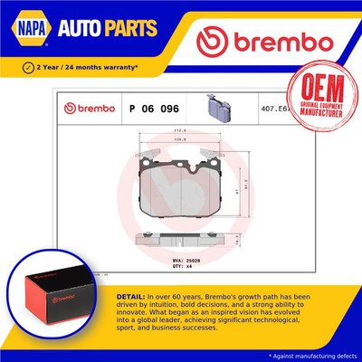 Brake Pads Set fits BMW M4 F82, F83 3.0 Front 14 to 20 S55B30A Brembo Quality