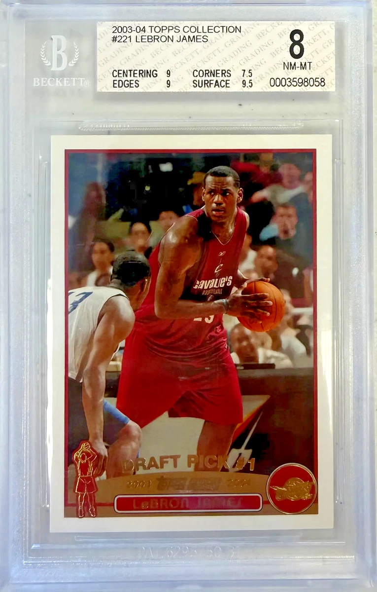 NBA カードLebron James RC ROOKIE 希少 ルーキーカード LeBron James 2003 Topps Chrome Refractor Rookie Card #111 PSA 8 Nm