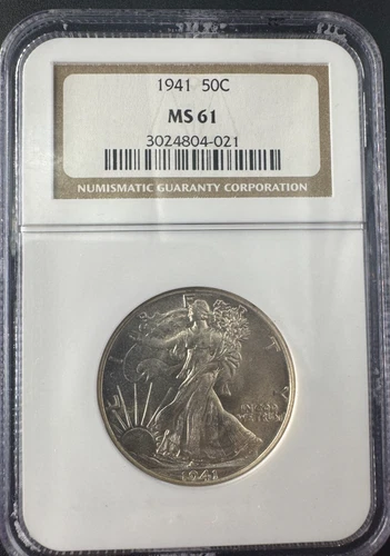 1941 Walking Liberty Half Dollar NGC MS61 Uncirculated Silver 50C Certified