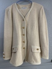 st. john collection by marie gray Skirt  Blazer Gold Buttons Size 10