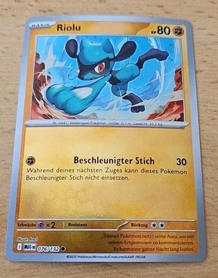 Pokemon Riolu Reverse 076/132 MEG Mega Entwicklungen