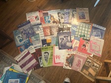 Lot of 50ish Vintage Sheet Music all genres, great covers nice condition.