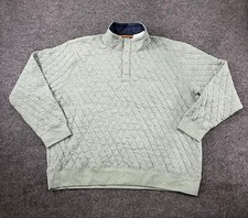 ORVIS Quilted 1/4 Snap Sweatshirt Men's Size 2XL Aloe