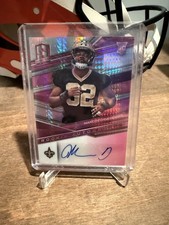 2018 Spectra Neon Pink Rookie Signatures Marcus Davenport RC Auto SP /50
