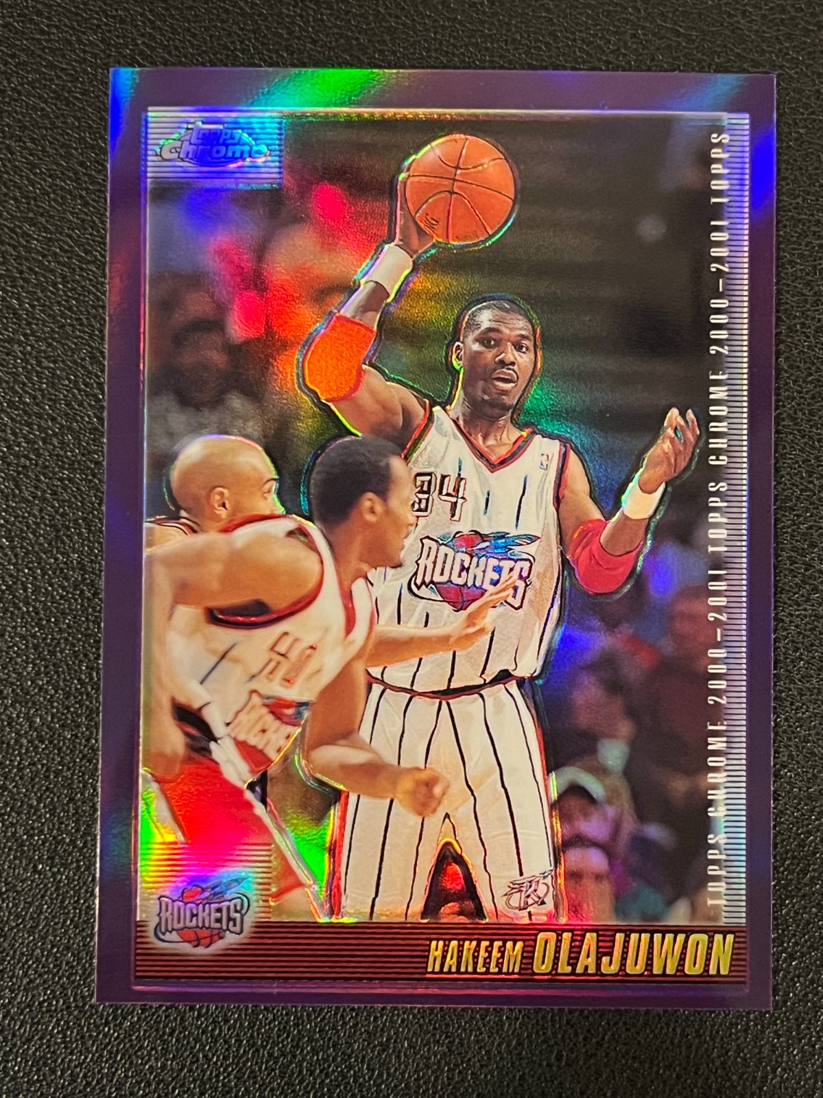 Hakeem Olajuwon 2000-01 Topps Chrome Refractor Rockets 124