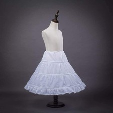 Girls Petticoat, 3 Hoops Crinoline Skirts Skorts Petticoat Tutu R...